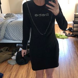 Bebe long sleeve shirt dress